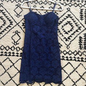Navy Blue, Lily Pulitzer, Size 2, Spaghetti Strap Minidress